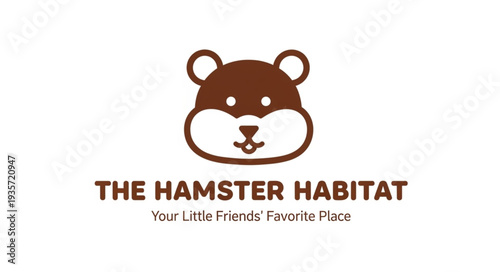 Hamster habitat logo design for pet lovers and small animal enthusiasts.