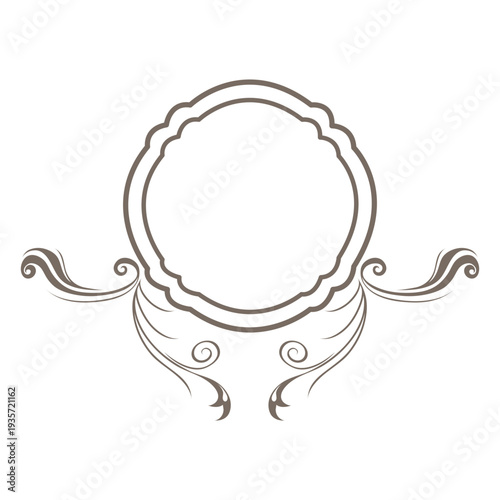 Ornament swirls round frame