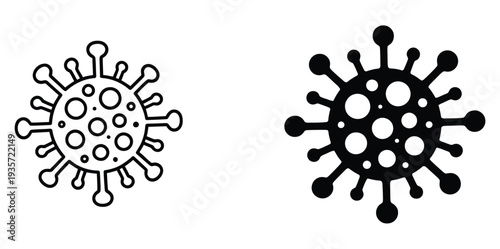 Microorganism Bacteria Thin Line Icon Medical Science Symbol