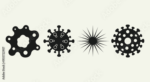 Abstract Virus Icons Set