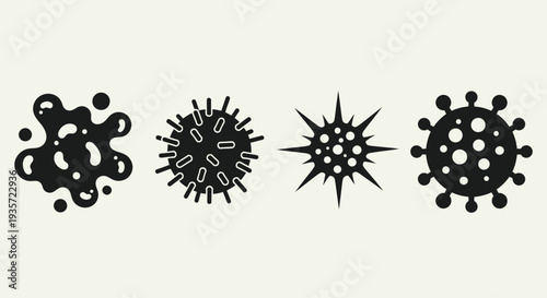 Abstract Virus Icons Set