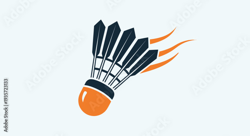 Badminton Shuttlecock Icon with Motion Trails