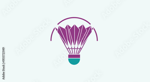 Badminton shuttlecock icon, sport vector graphic, isolated on white background