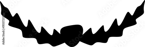 Black vampire fangs vector
