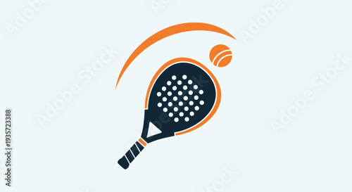 Padel Tennis Racket and Ball Icon