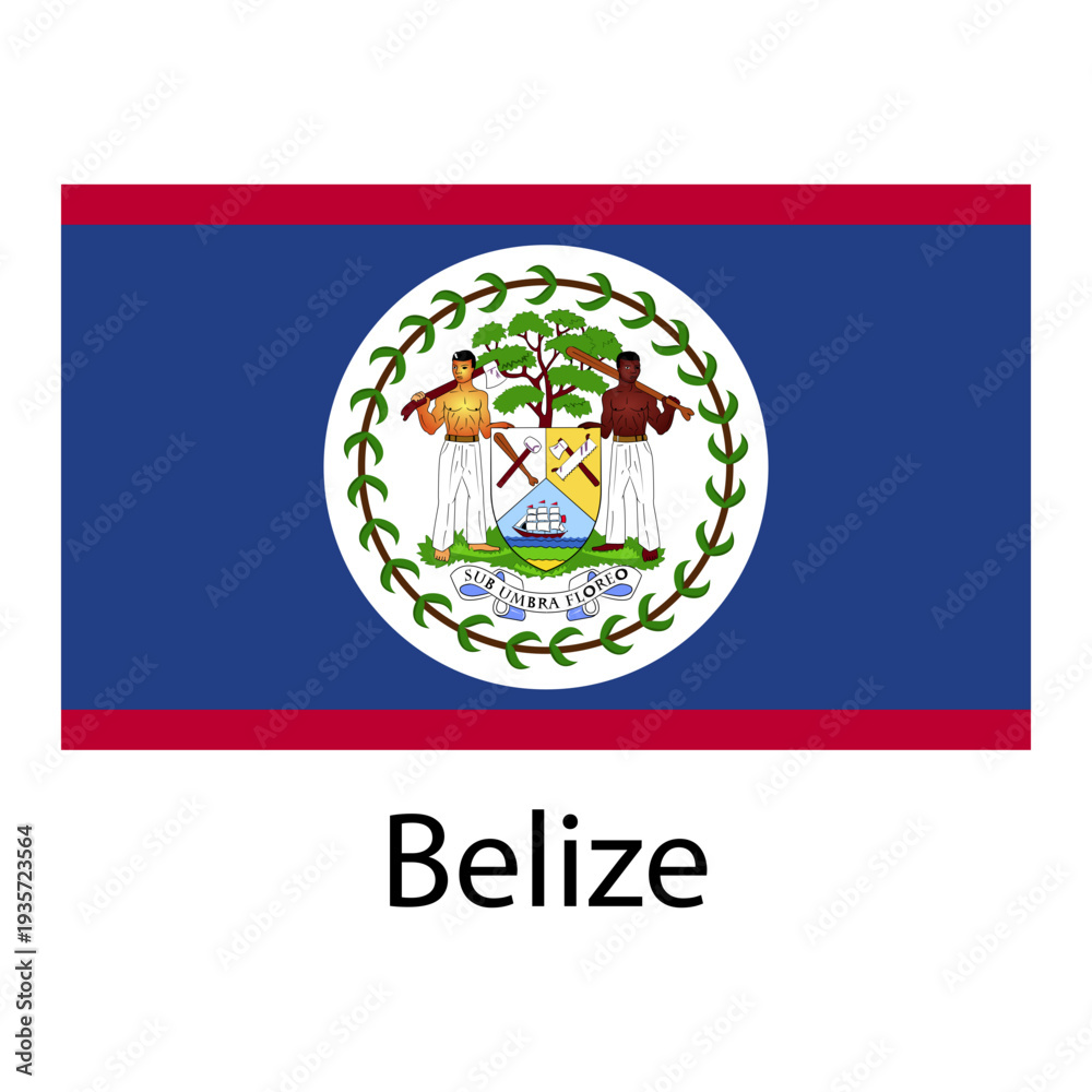 Obraz premium Belize national flag