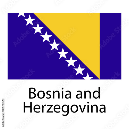 Canvas Print Bosnia and herzegovina national flag