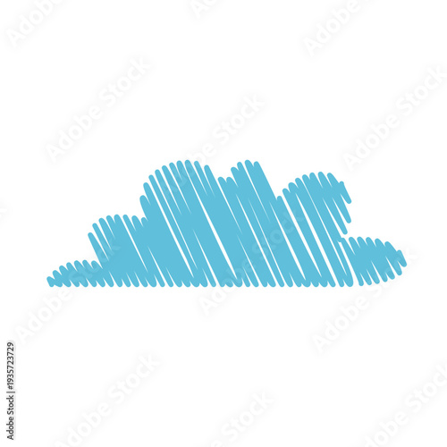 Cloud hand drawn felt pen 07