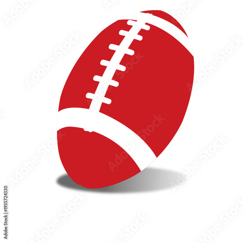 Red rugby ball