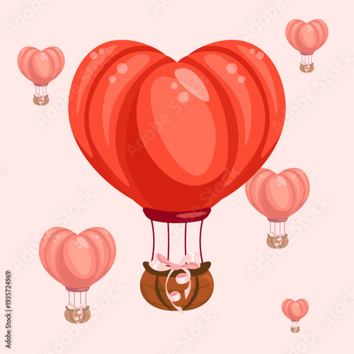 heart with balloons