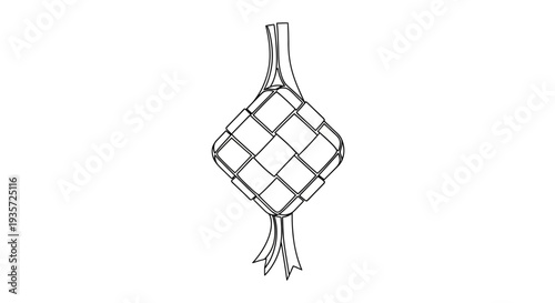 Traditional Asian Rice Dumpling in Bamboo Wrap.