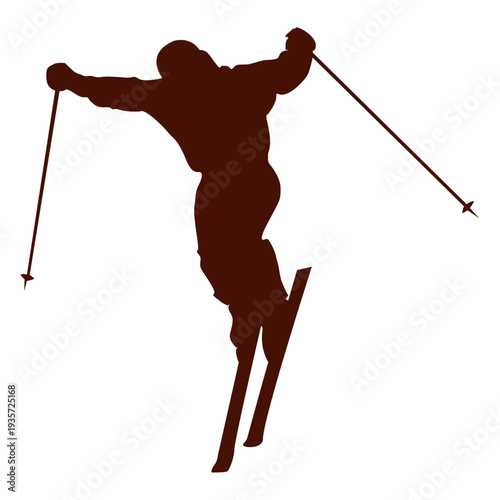 Freestyle skiing downhil