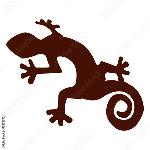 Pet iguana silhouette