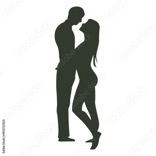 Couple kissing silhouette sexy