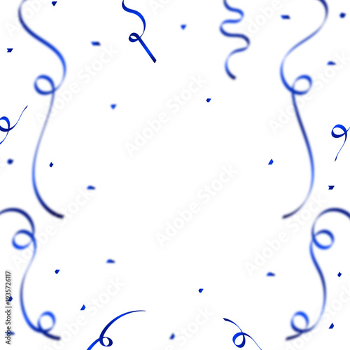 Blue Confetti Streamers Background, Festive Blue Ribbon Celebration Backdrop, Minimal Party Confetti Design, Elegant Blue Streamer Wallpaper