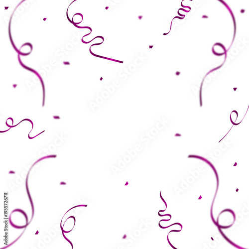Purple Confetti Streamers Background, Festive Ribbon Celebration Backdrop, Minimal Party Confetti Design, Elegant Magenta Streamer Wallpaper