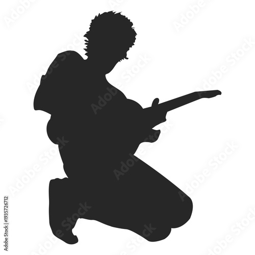 Male playing guitar