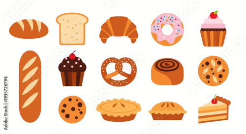 Bakery products bread pastries and baked goods