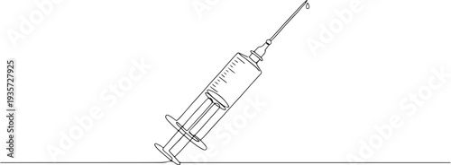 Professional Vaccination Needle Illustration Coloring Page