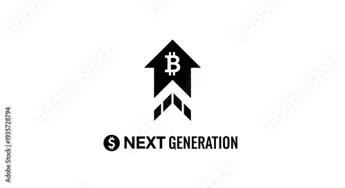 Bitcoin Growth Next Generation Digital Finance Concept Icon