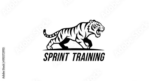 Dynamic Tiger Sprint Training Logo for Athletic and Fitness Brands