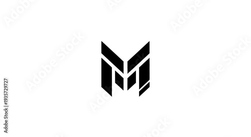 Modern Geometric Letter M Logo Design on White Background