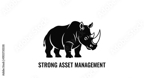 Strong Asset Management Rhino Logo - Financial Strength and Stability Symbol