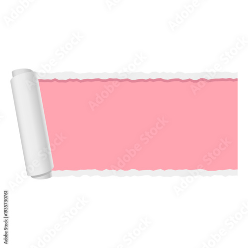 Red ripped paper banner