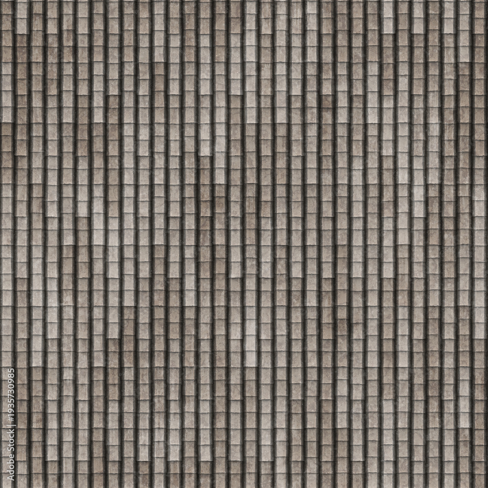 Fototapeta premium 4k pbr, grey_rectangular_ceramic_roof_tiles_wallpaper background, backdrop Texture for Architectural 3D rendering.