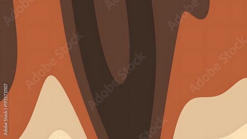 Abstract Warm Gradient Shapes in Orange Brown Tones