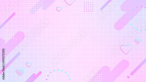 ピンク　ハート　ポップな背景	16:9
