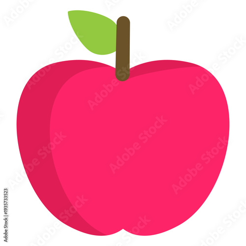 Apple healthy fruit flat