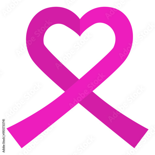 World cancer day ribbon heart