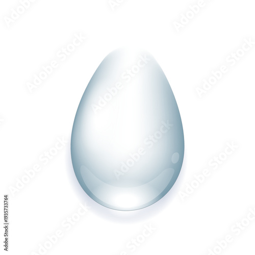 Realistic water droplet oval