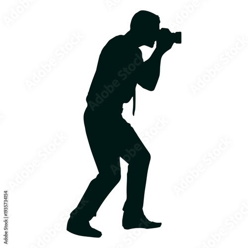 Man photographer shooting silhouette