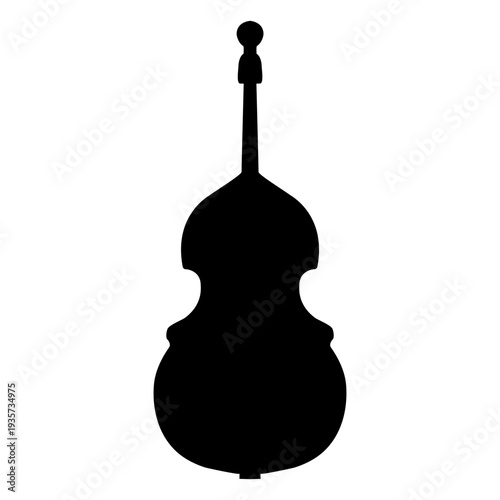 Double bass musical instrument silhouette