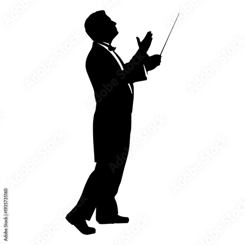 Conductor in concert silhouette