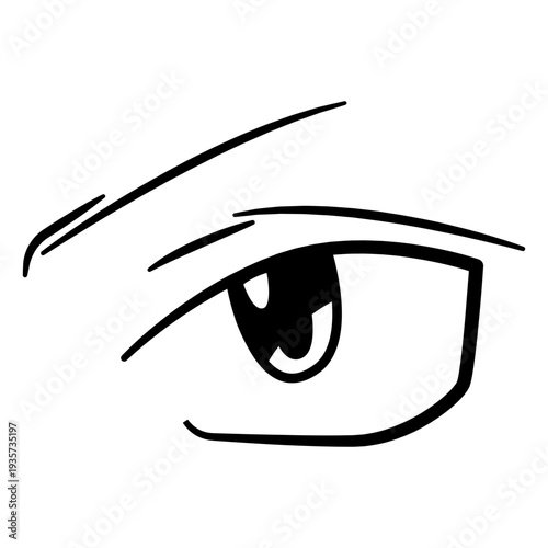 Decisive anime eye illustration