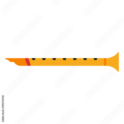 Flute musical instrument icon
