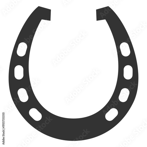 Horseshoe racing plate silhouette