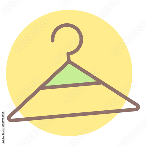 Baby clothes hanger circle icon