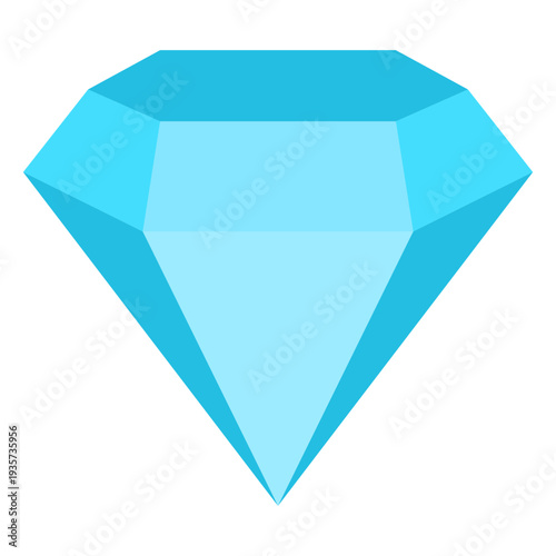 Diamond precious gemstone flat icon