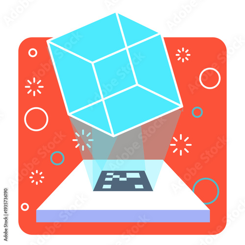 Augmented reality cube projection