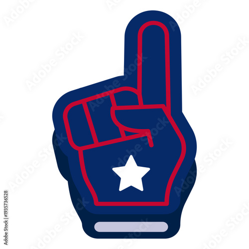 American foam finger design element