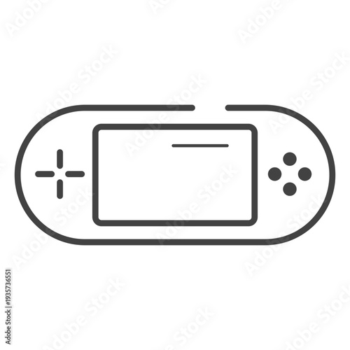 Handheld game console stroke icon