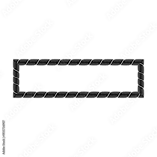 Rectangle twisted rope frame