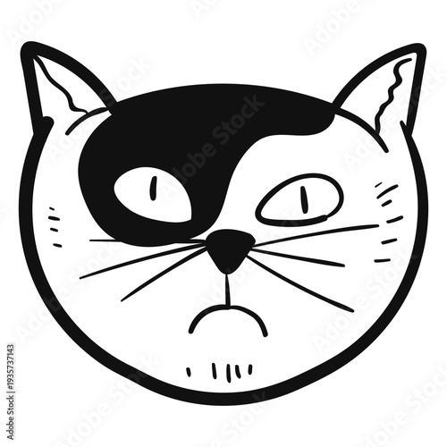 Envy cat hand drawn avatar cat