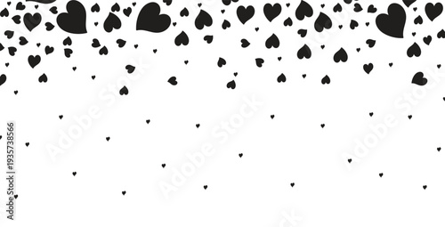 Festive heart banner design for valentine's day mother's day birthday and wedding celebrations with love pattern background
