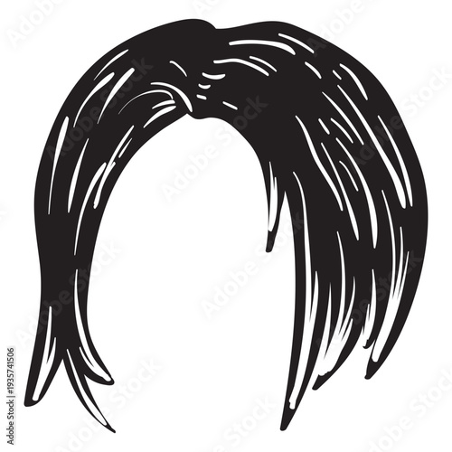 Short woman hair icon