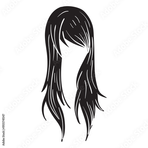 Straight woman hair icon